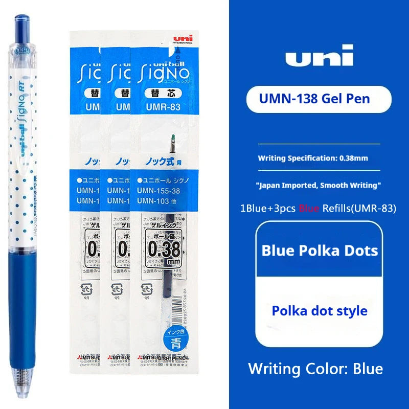 CowLost | product_id-uni-ball-signo-umn-138s-limited-polka-dot-gel-pen-0-38mm-retractable-fine-point-assorted-colors |43