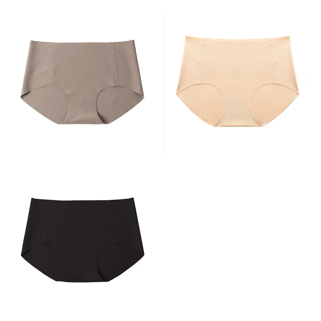 CowLost | product_id-ollymurs-women-seamless-low-waist-invisible-ice-silk-briefs-1-2-pack |3