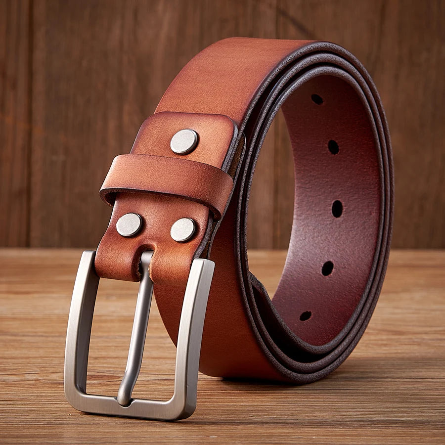 CowLost | 3-8cm-vintage-100-genuine-leather-belt-for-men |8