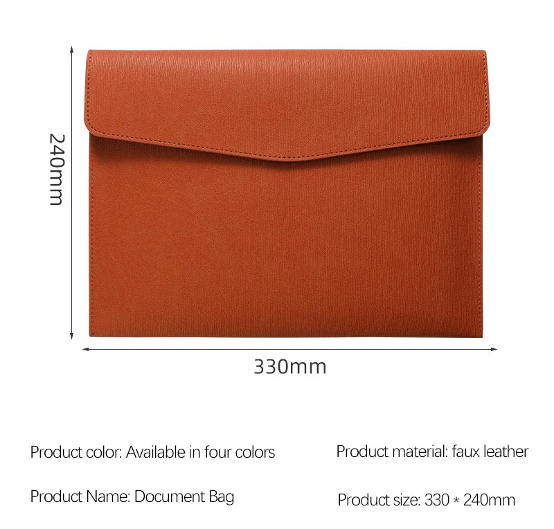 CowLost | faux-leather-document-bag-business-information-bag |17