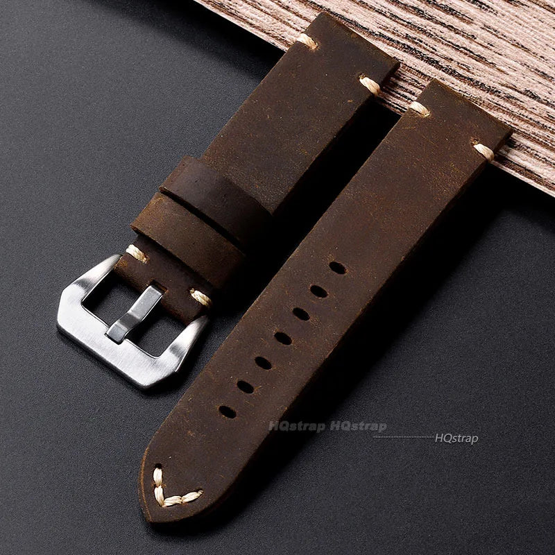 CowLost | bracelets-product_id-handmade-vintage-brown-cowhide-leather-watchband-22-26mm-for-panerai-pam111-441 |1