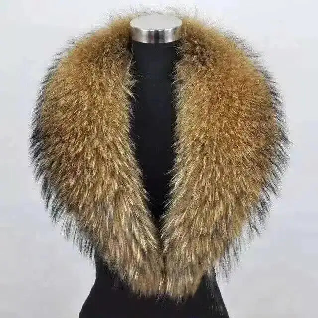 CowLost | natural-color-raccoon-fox-collar-scarf |41