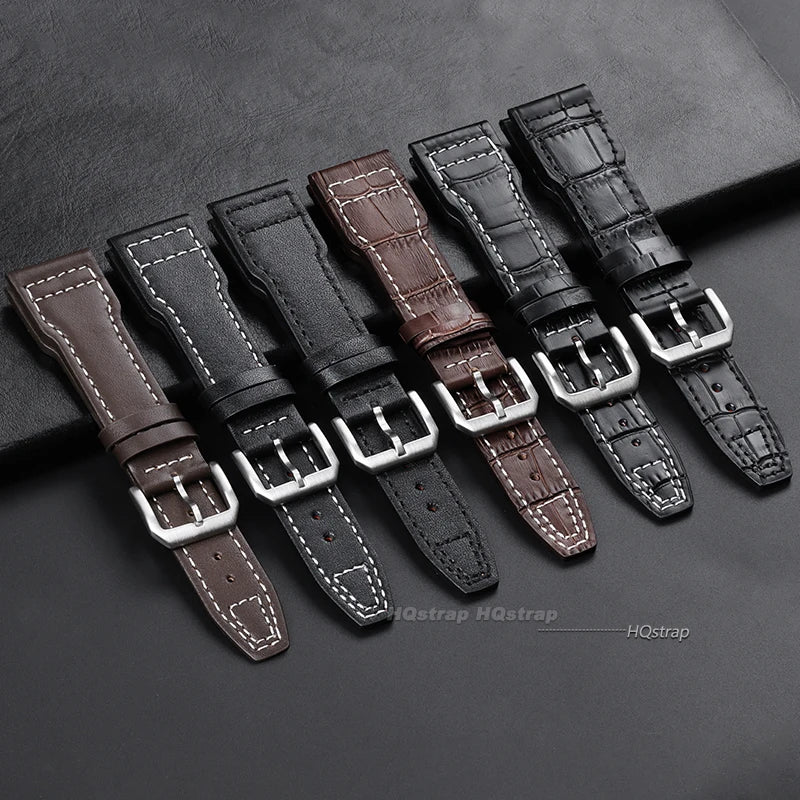 CowLost | product_id-genuine-cowhide-leather-watch-strap-for-iwc-pilot-20-22mm-pin-buckle-replacement |5