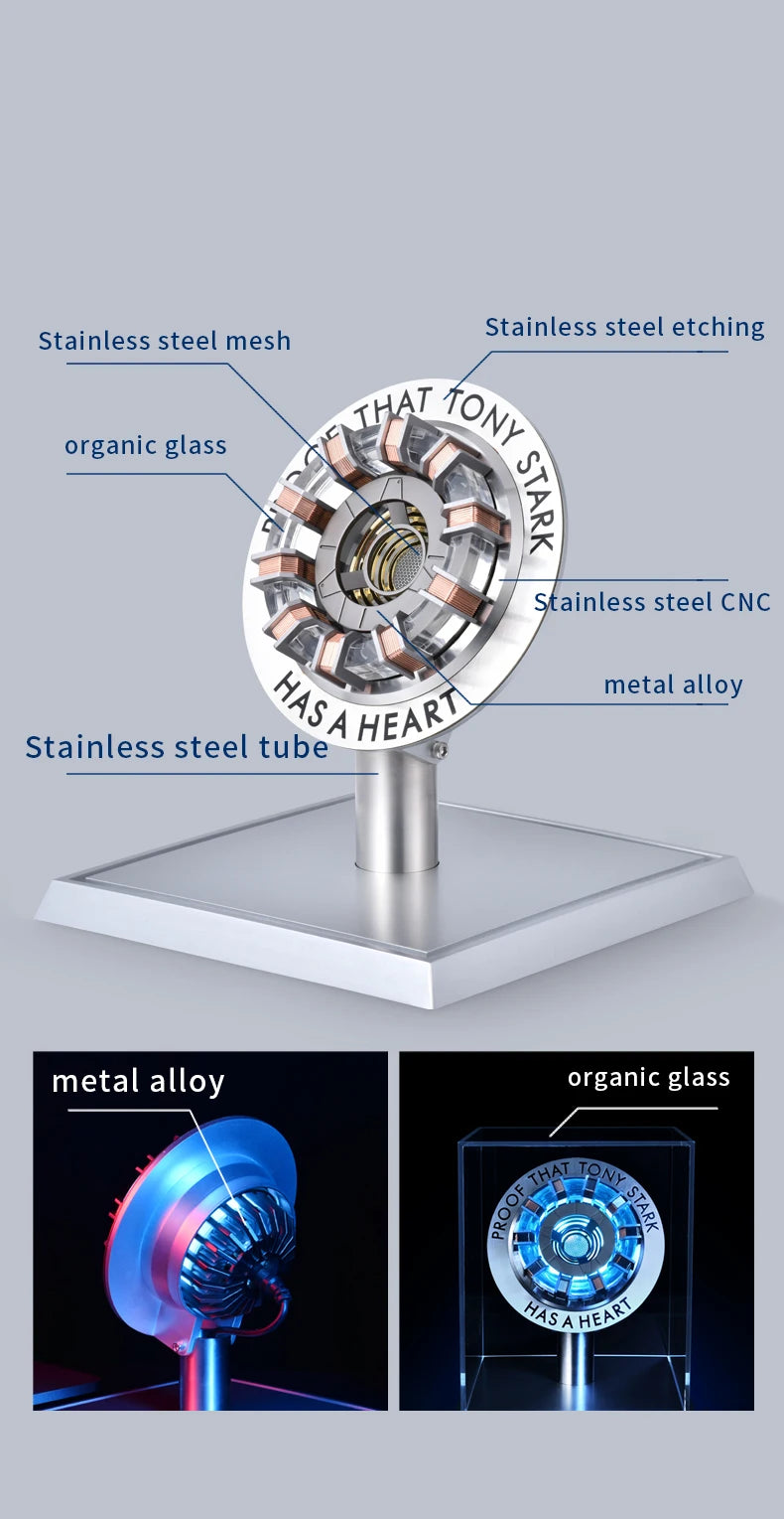 CowLost | product_id-man-mk1-mk2-tony-stark-arc-reactor-led-avengers-chest-lamp-model-toy |9