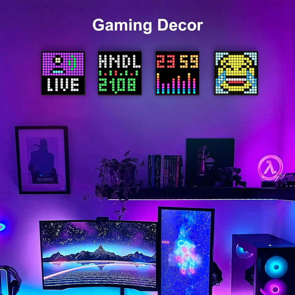 Mexllex RGB USB Smart LED Matrix Pixel Display Panel with APP Control for Text, Car Sign, and Night Light