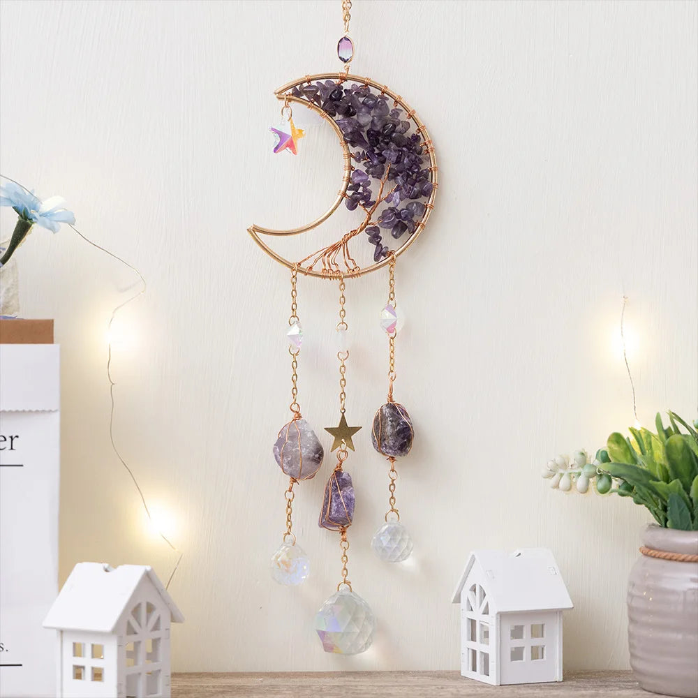 CowLost | natural-crystal-stone-moon-sun-catcher-eid-mubarak-decor |9