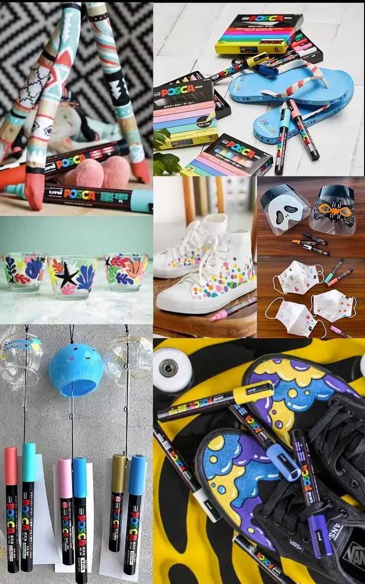 CowLost | product_id-posca-8-color-art-marker-set-non-toxic-graffiti-drawing-pens |7