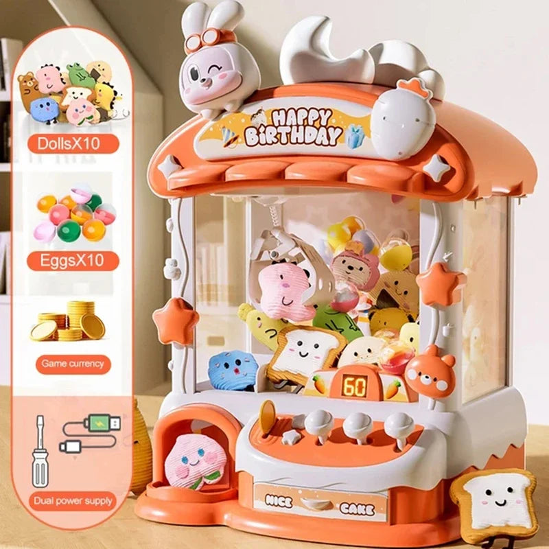 Cartoon Rabbit Claw Game Machine Coin Operated Toy for Kids