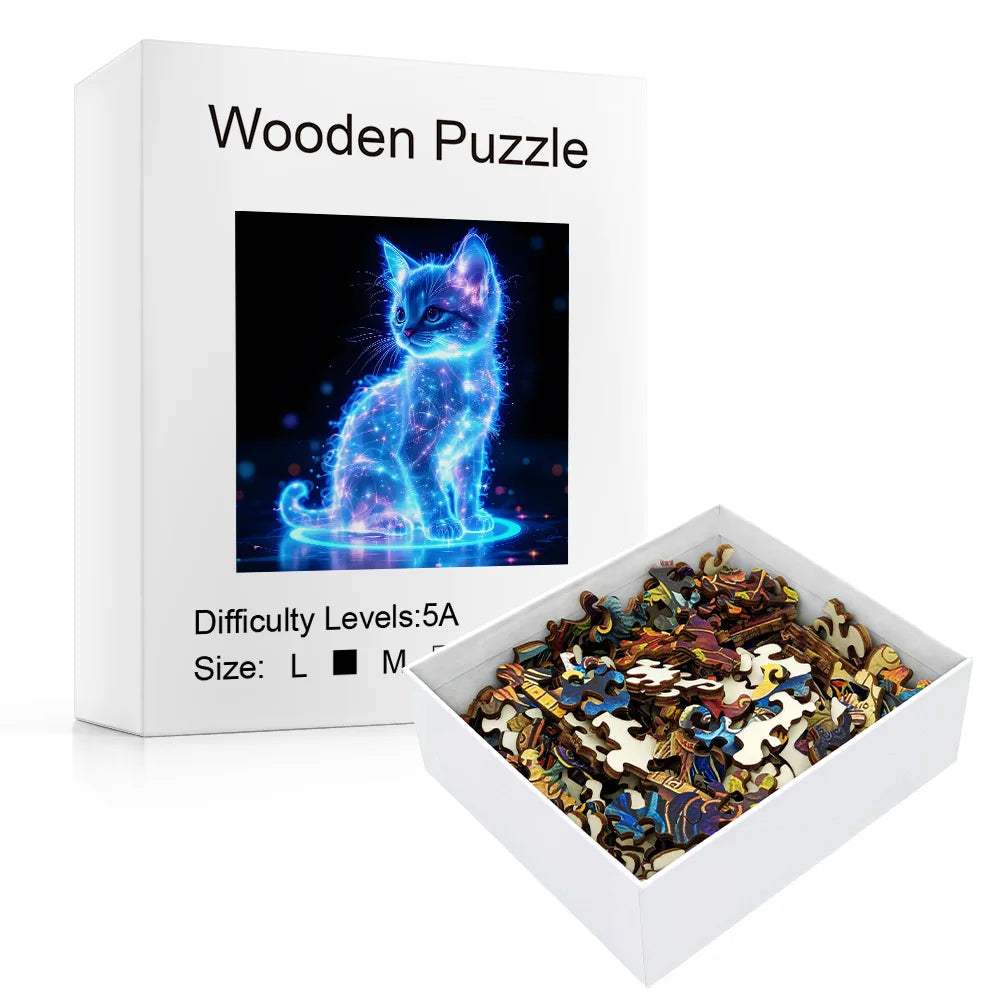 CowLost | product_id-fluorescent-cat-wooden-jigsaw-puzzle-for-adults |5