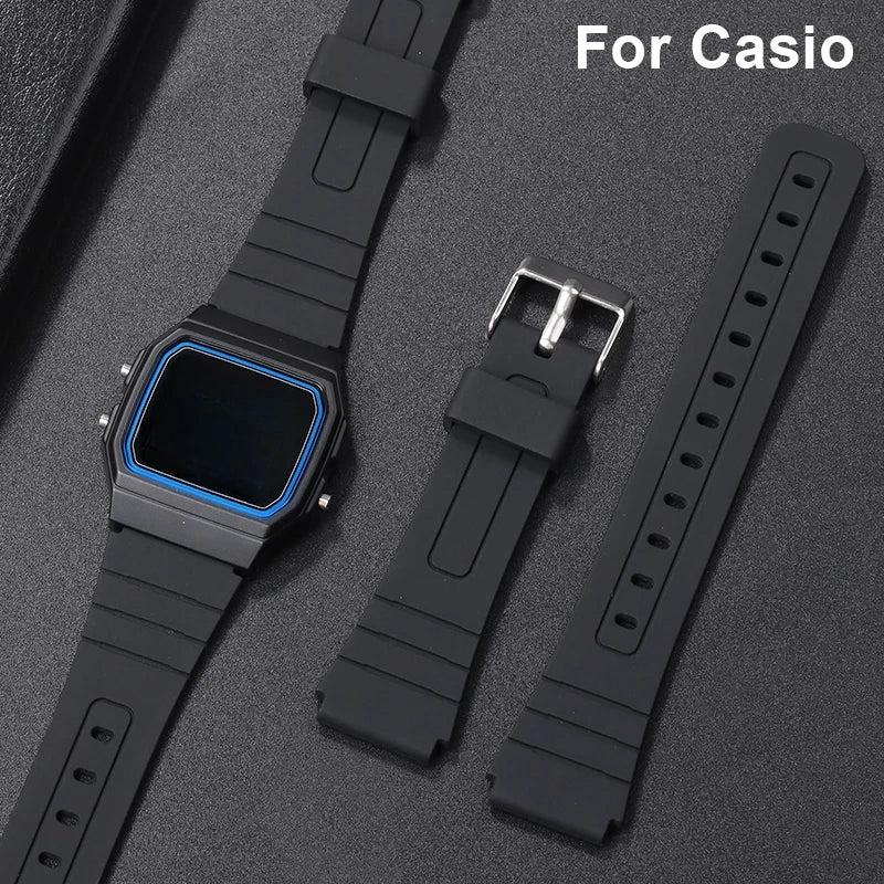 CowLost | bracelets-product_id-18mm-black-silicone-watch-strap-for-casio-w800h-sgw400-f91w-f84-f105-f108-a158-a168-ae1200-ae1300-sport-band |1