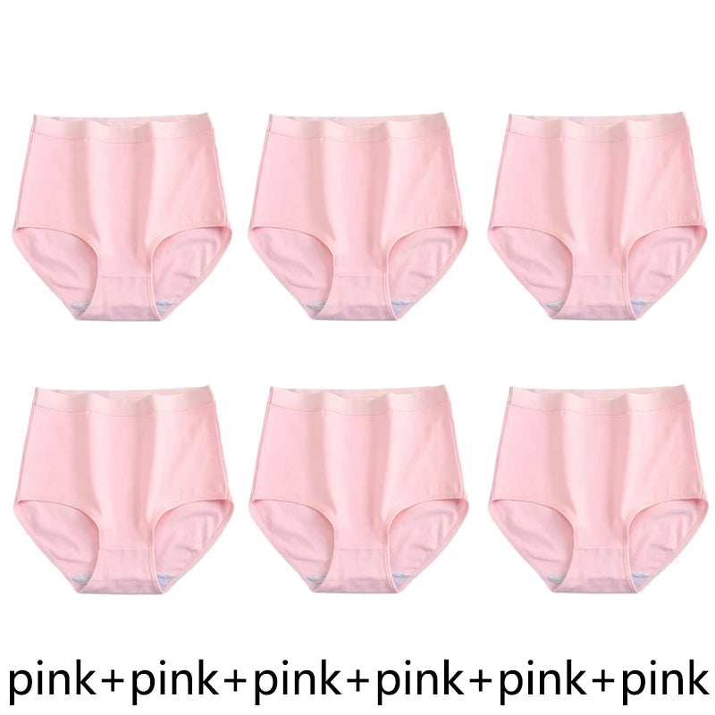 CowLost | product_id-fallsweet-6pcs-plus-size-womens-cotton-seamless-breathable-briefs |9
