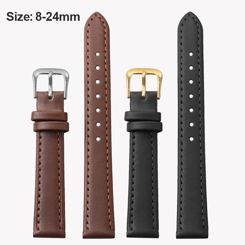 CowLost | bracelets-product_id-pu-leather-ultra-thin-soft-watchband-for-seiko-rolex-8-18mm-black-brown-strap |1
