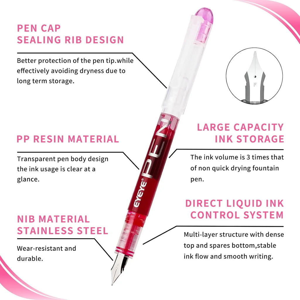 CowLost | pens-product_id-disposable-straight-fountain-pens-with-quick-drying-ink-smooth-multicolor-writing-set |13