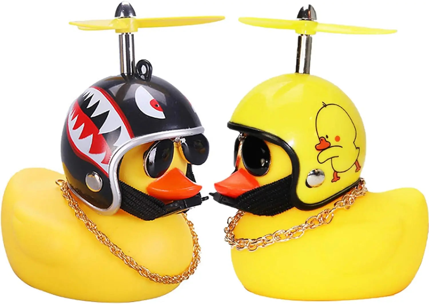 CowLost | product_id-2pc-yellow-car-duck-with-helmet-propeller-windbreaker-interior-decoration-without-light |13