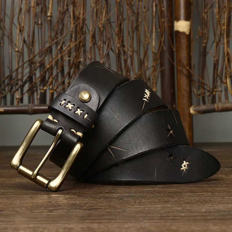 CowLost | 3-8cm-men-high-quality-genuine-leather-belt |25