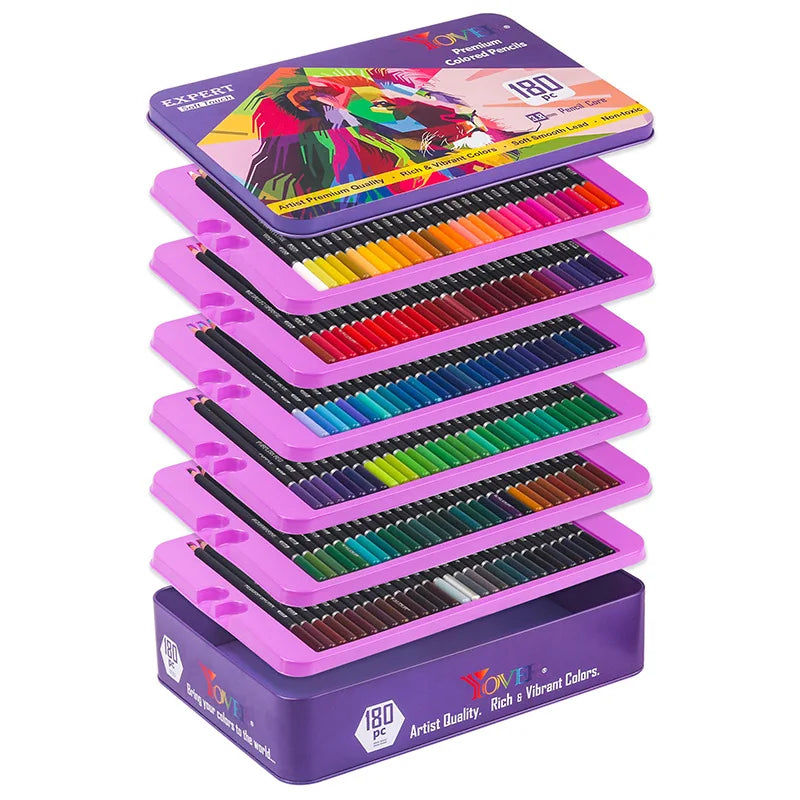 CowLost | art-pencils-product_id-180-color-oily-paint-pencils-set-in-iron-gift-box-for-art-school-drawing |43