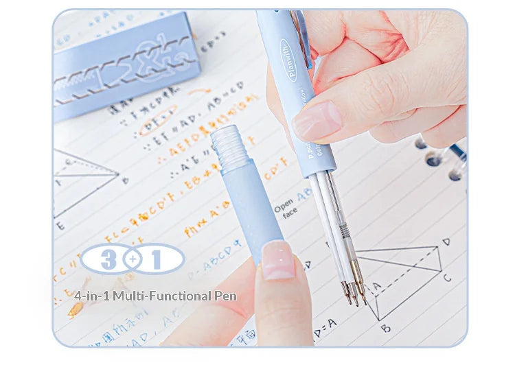 CowLost | product_id-planwith-3-color-gel-pen-with-mechanical-pencil-comfortable-grip-black-red-blue-ink-for-study-office |9
