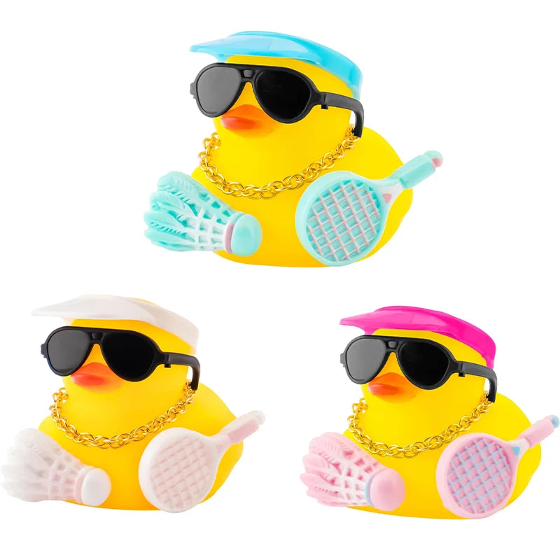 CowLost | product_id-rubber-duck-car-dashboard-ornament-with-badminton-car-accessory |1
