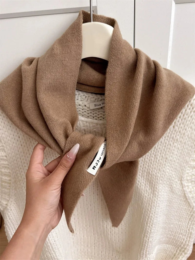 CowLost | british-korean-triangle-scarf-niche-wool-triangular |49