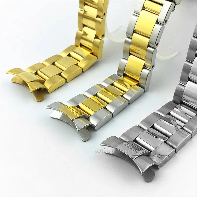 CowLost | bracelets-product_id-20mm-stainless-steel-watch-strap-for-rolex-submariner-daytona-with-diving-buckle-silver-gold |15