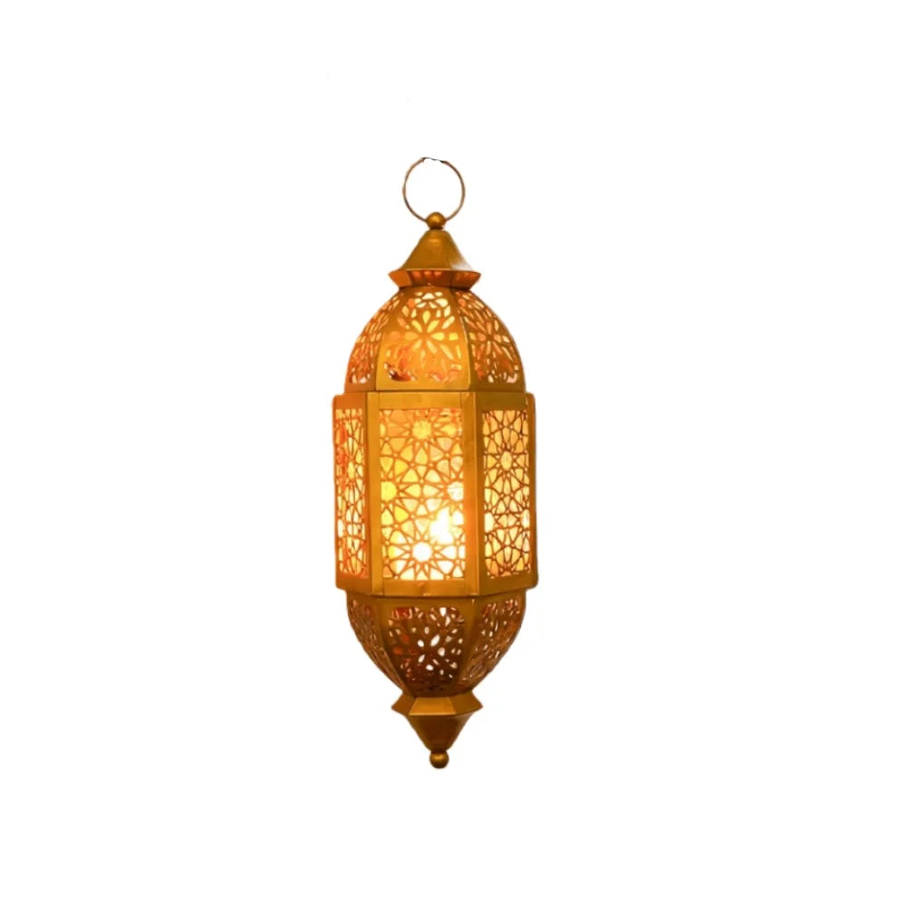 CowLost | festival-candle-holder-hollow-iron-hanging-wind-lantern-candlestick-vintage-ramadan-decoration |5