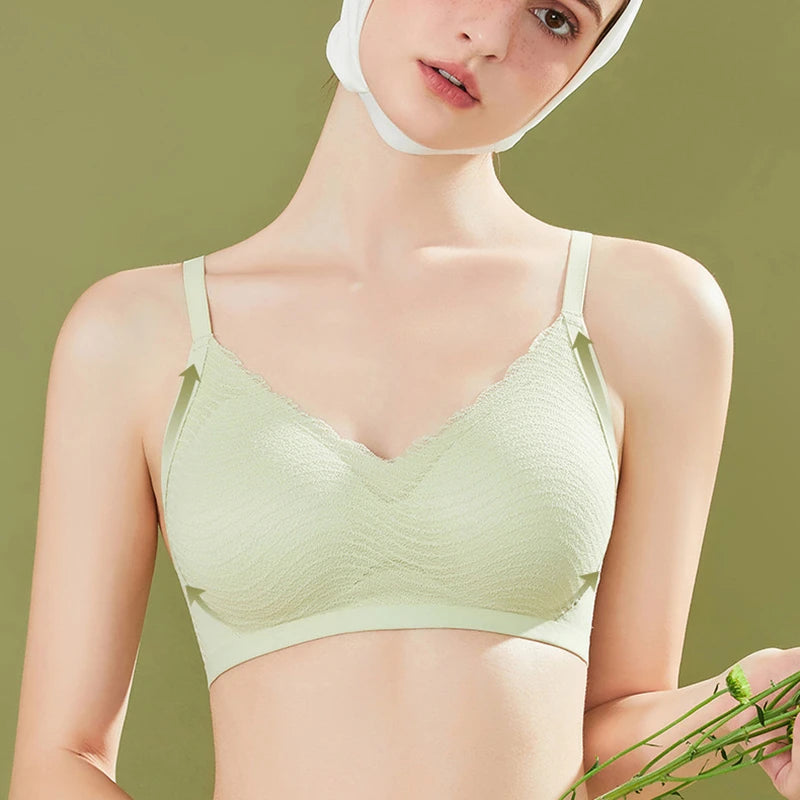CowLost | product_id-lace-wireless-non-marking-bra-for-women-small-chest-anti-sagging-fixed-cup-beauty-back |12