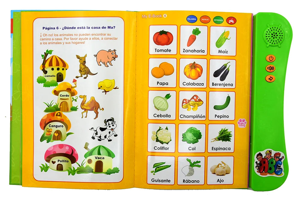Learn Spanish for Kids Audio Book | Spanish Talking Sound Book for Toddlers