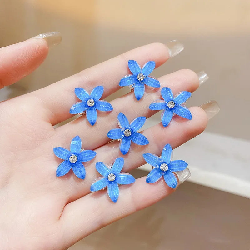 10PCS/Set Hair Clip Braided Hair Small Flower
