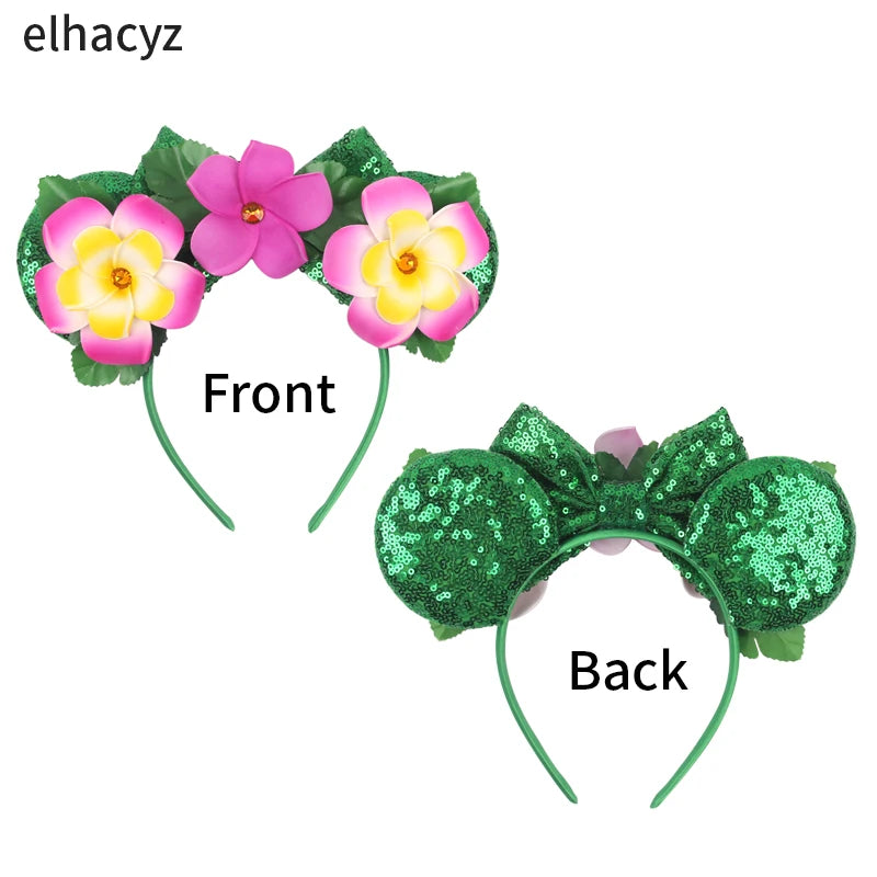 CowLost | cartoon-lilo-stitch-head-band-girls-sequins-bow-hairband |16