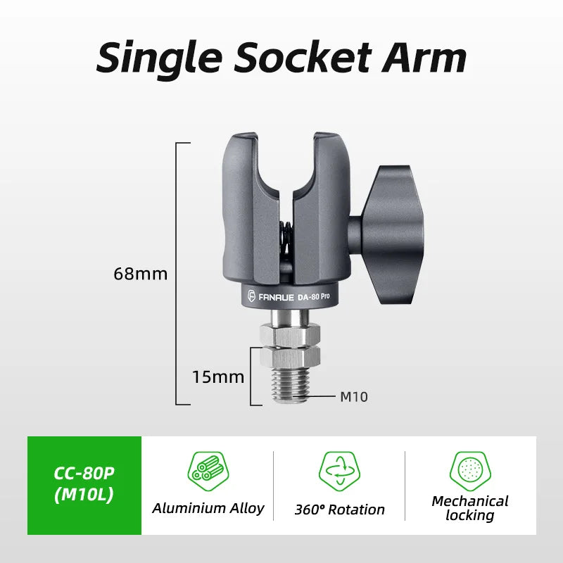 CowLost | product_id-fanaue-1-inch-ball-mount-swivel-arm-with-m6-m8-m10-1-4-screws-for-bicycle-motorcycle-camera |18