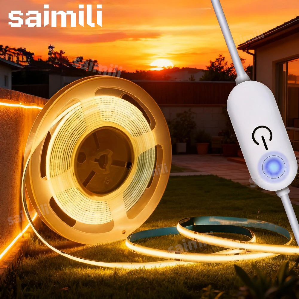 CowLost | light-ropes-strings-product_id-usb-cob-led-strip-lights-touch-dimmer-flexible-non-waterproof-for-tv-mirror-kitchen-room-lighting |1