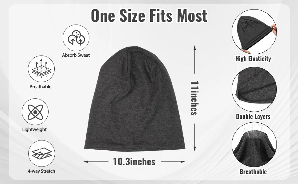 CowLost | 1pack-solid-color-unisex-men-women-slouchy-beanie-hip-hop-soft-cap |8