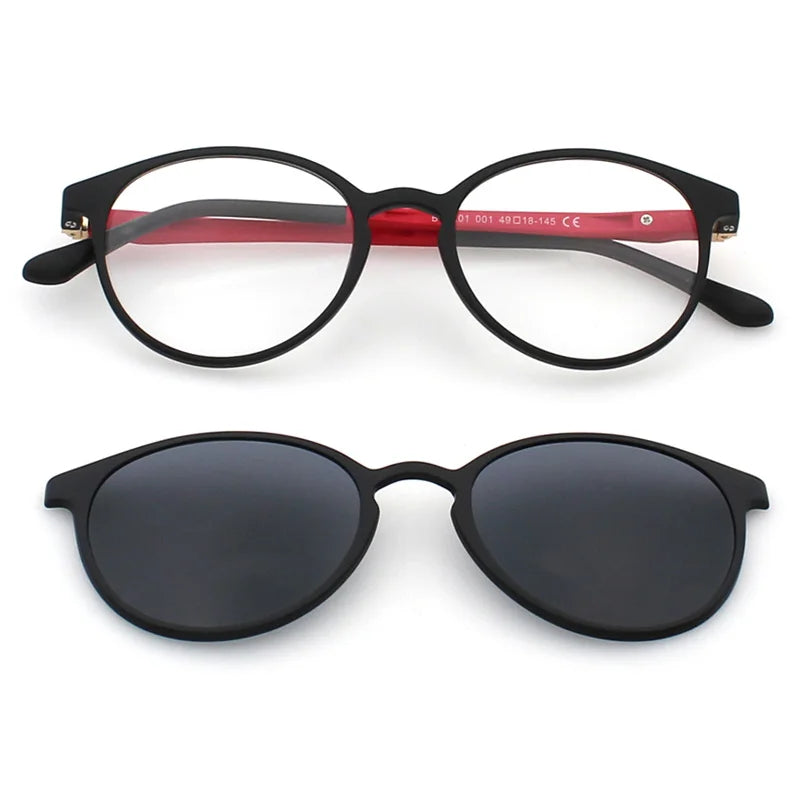 CowLost | zenottic-magnetic-clip-on-sunglasses-polarized-sunglasses-myopia-glasses-frame-2-in-1 |1