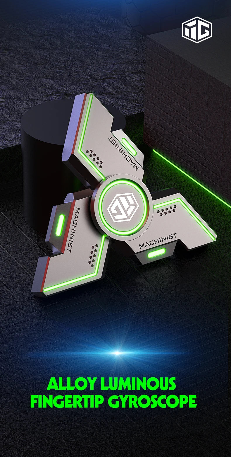 CowLost | user-stress-anxiety-adhd-relief-figets-toy-fidget-spinner-metal-alloy-gyro-luminous-hand-stress-relief-toy-boy-adults-gifts |7