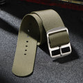 Nylon Military Watch Strap Unisex Casual Replacement Band Brown Green Black 20mm