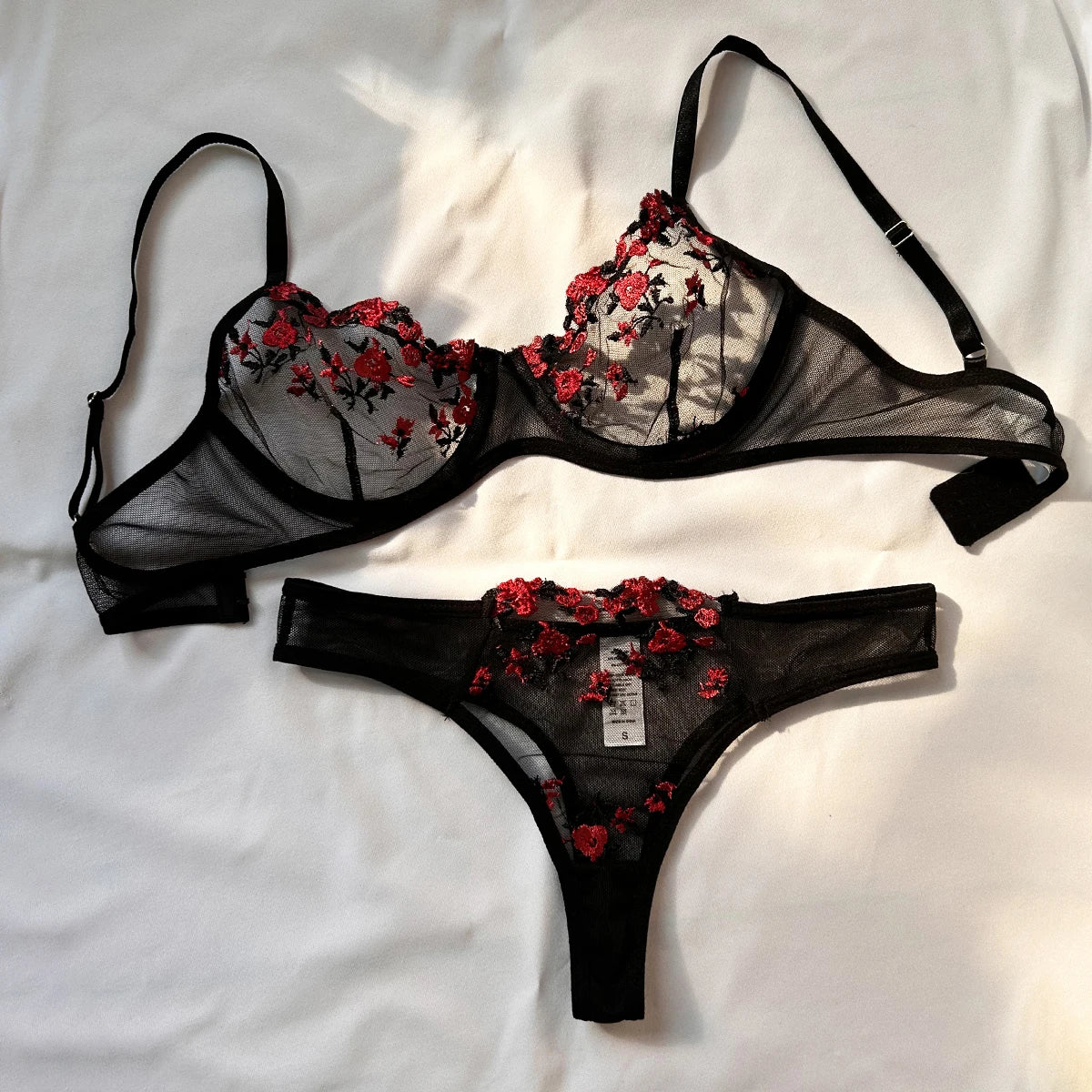 CowLost | sexy-lingerie-fancy-lace-eroticÑƒ-set-woman-2-pieces-transparent |8
