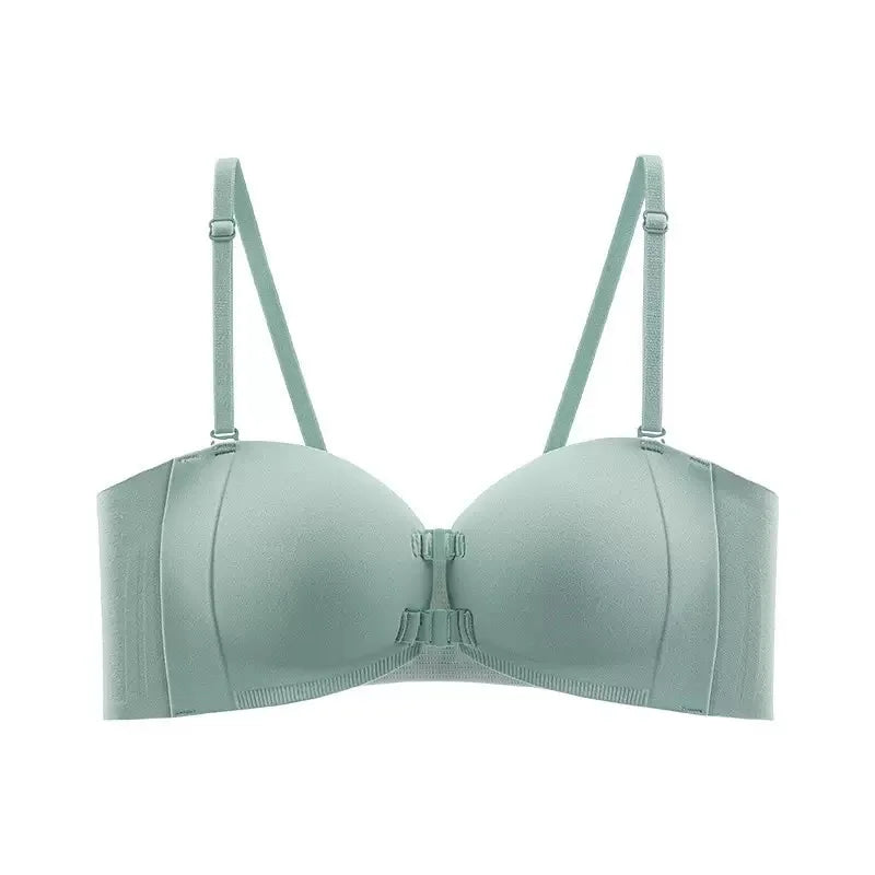 CowLost | product_id-wireless-strapless-front-buckle-push-up-bra-for-women-invisible-anti-slip-small-chest-gathering |12