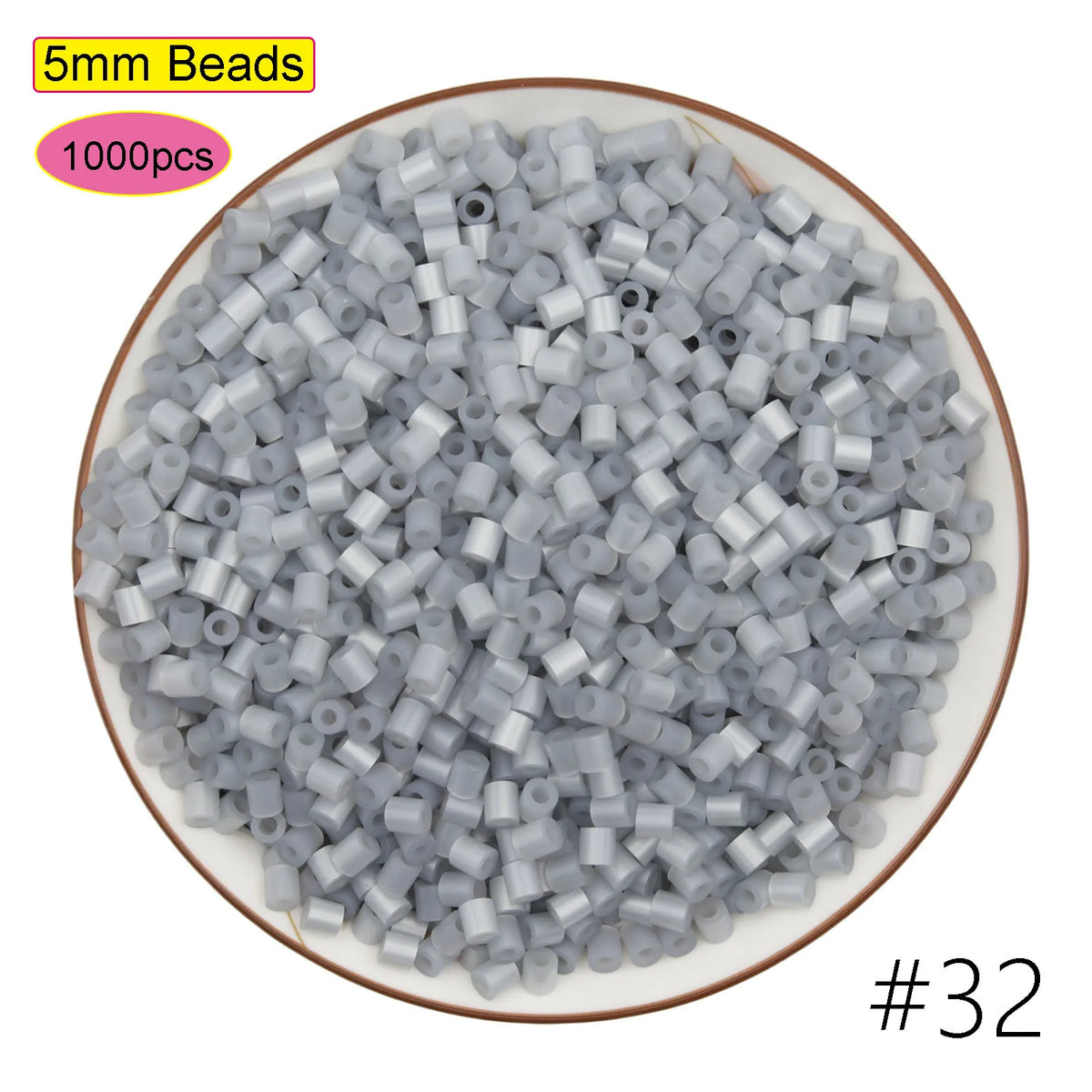 1000pcs 5.0mm Midi Perler Hama Iron Magnetic Beads DIY Puzzle Toy Gift