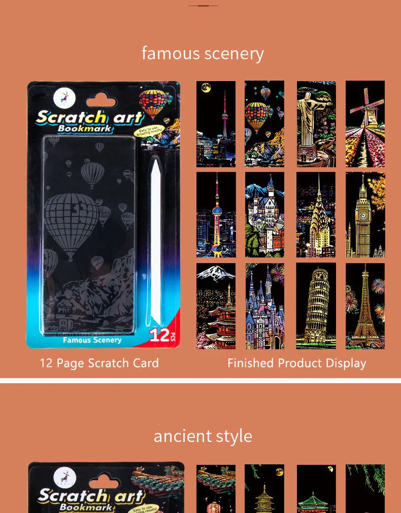 CowLost | product_id-12-piece-diy-scratch-painting-set-featuring-world-famous-architectural-night-scenes |10