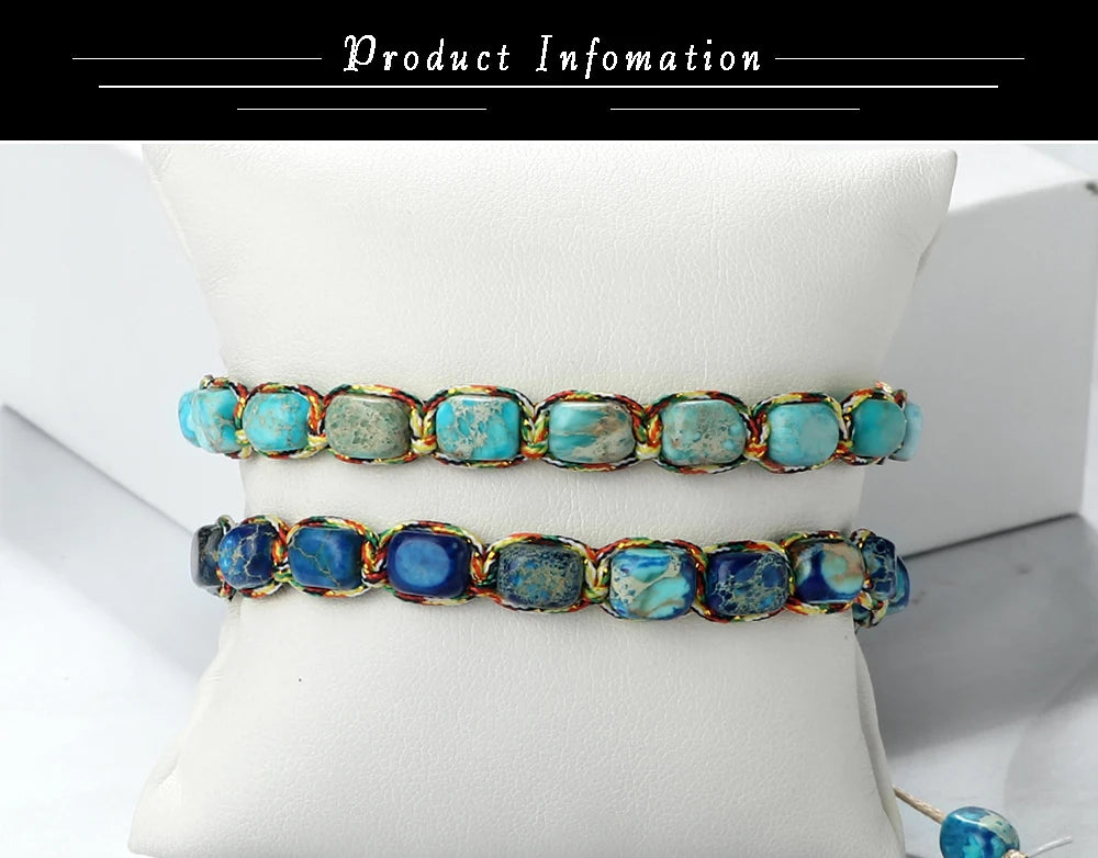 CowLost | badge-pass-holders-handmade-bohemian-imperial-stone-beaded-bracelet |7