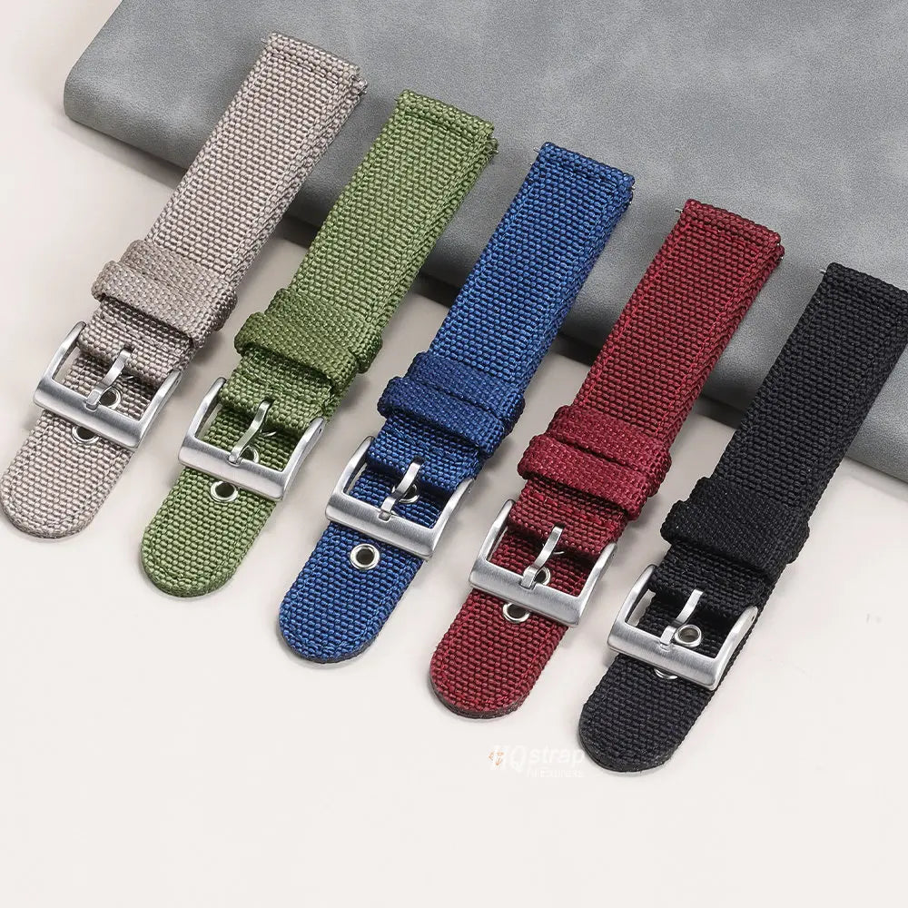 18mm 20mm 22mm Nylon Canvas Quick Release Strap for Samsung Galaxy Watch 4 5 3 Huawei