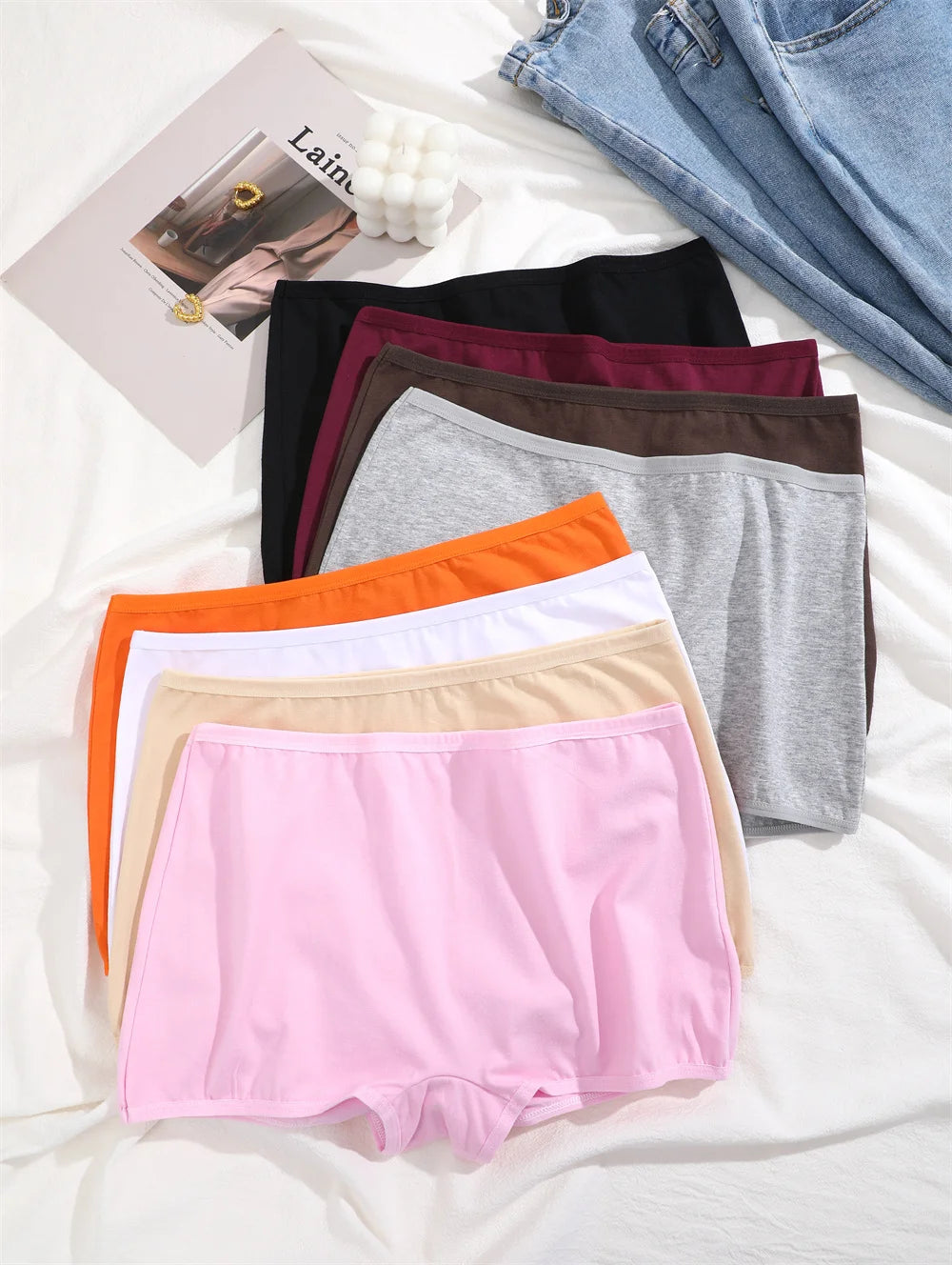 CowLost | activewear-pants-3pcs-women-cotton-low-rise-boyshort-panties-set-sexy-seamless |8