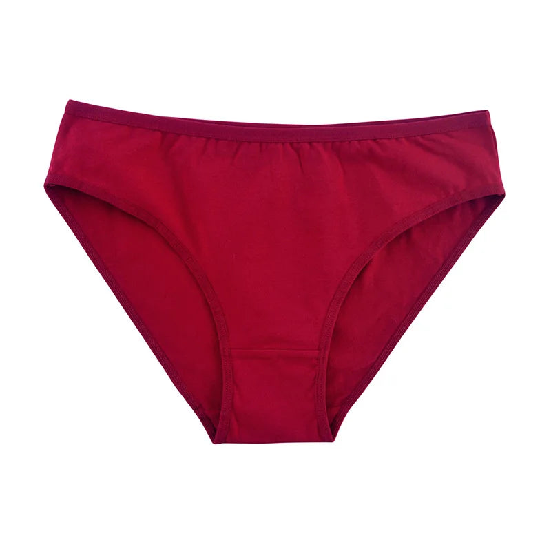CowLost | product_id-4pcs-cotton-women-s-solid-color-brief-panties-m-xl-soft-comfortable-underwear |9