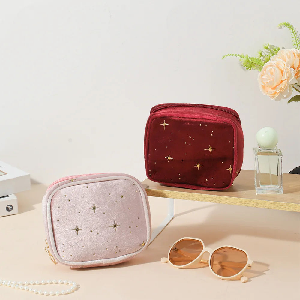 CowLost | mini-cute-square-cosmetic-bag-women-portable-earphones-lipstick-sanitary-napkins-storage-pouch |3
