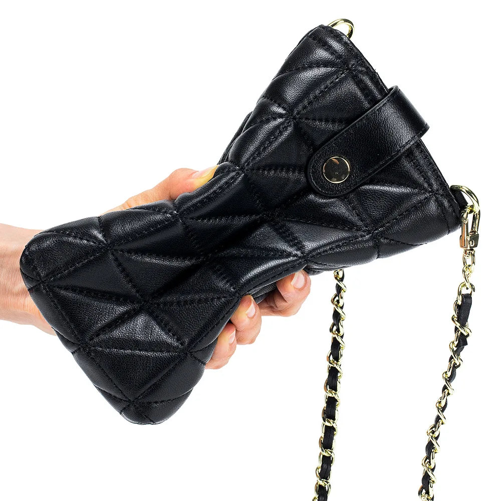 CowLost | uncategorized-genuine-sheepskin-leather-women-crossbody-bag-with-chain-strap |4