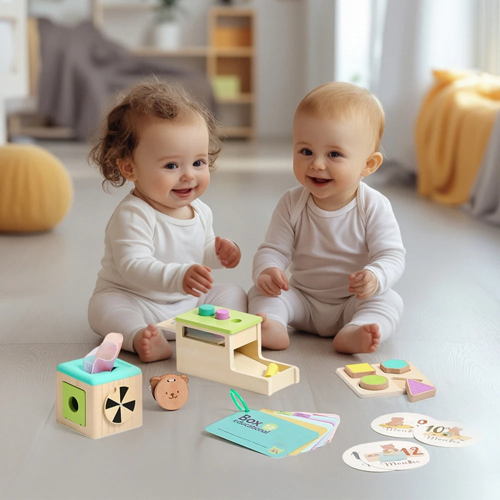 CowLost | cat-treats-8pc-wooden-montessori-toy-set-for-babies-0-12-months-early-education |11