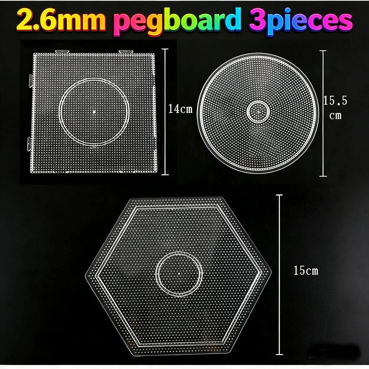 2.6mm Perler Beads Square Pegboard Puzzle Educational DIY Toys for Kids