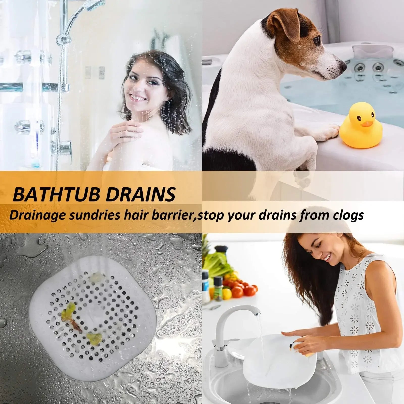 CowLost | product_id-silicone-drain-stopper-hair-catcher-sink-strainer-for-kitchen-bathroom |3