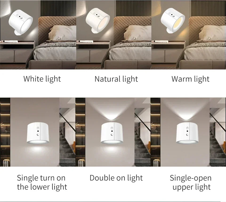CowLost | product_id-rechargeable-magnetic-touch-led-wall-lamp-with-360-rotation-and-wireless-remote-for-bedroom-and-living-room |11