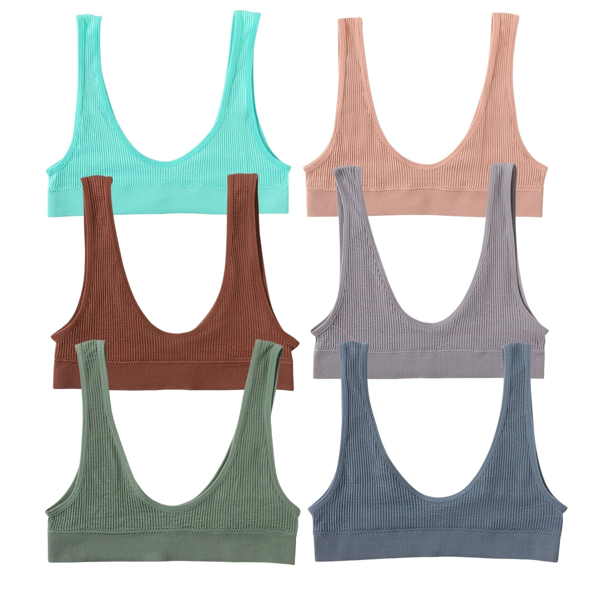 CowLost | product_id-women-s-wire-free-push-up-ribbed-u-neck-bralette-crop-top-m-xl |2